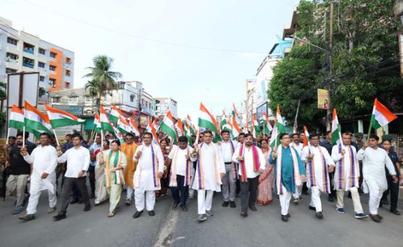 Tiranga Yatra reflects spirit of patriotism in Agartala ahead of I-Day.